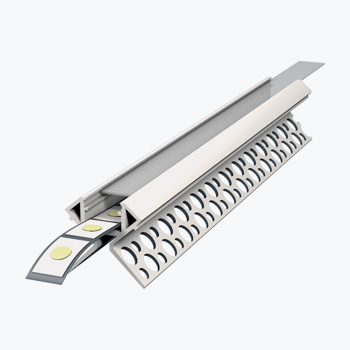 profile-led-tete-cloison-a138-tempolistel.jpg TEMPOLISTEL® A138 LED-profil for skilleveggstopp - Bilde 1