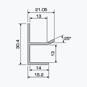 TEMPOLISTEL® A115 U-profil for gipsplate - Bilde 2