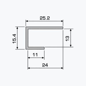TEMPOLISTEL® A116 U-profil for gipsplate - Bilde 2