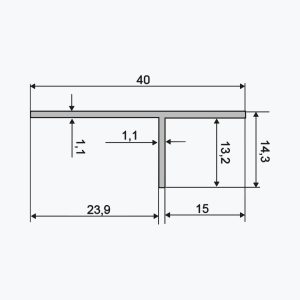 TEMPOLISTEL® A134 T-profil - Bilde 2