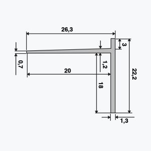 TEMPOLISTEL® B102 Stopprofil BA 18 - Bilde 2