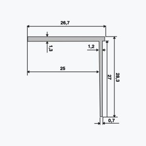 TEMPOLISTEL® B107 Stoppprofil for gipsplate BA25 - Bilde 2