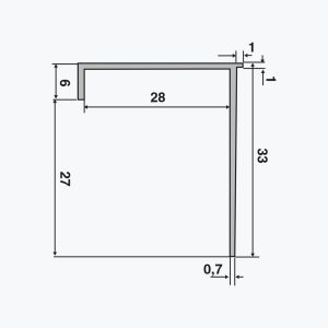 TEMPOLISTEL® B108 Stoppprofil for gipsplate BA25 - Bilde 2