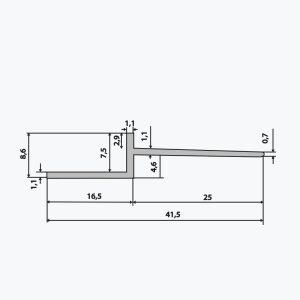 TEMPOLISTEL® B111 Bøybar hullfugeprofil - Bilde 3