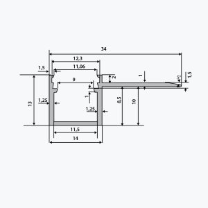 TEMPOLISTEL® B116 Flat LED-profil - Bilde 2